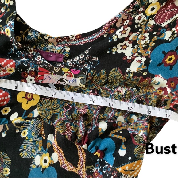 V neck Dress with full skirt - Picture 5 of 10